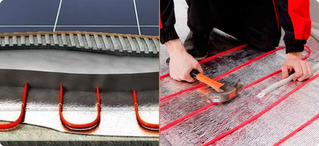 Схема и процесс укладки нагревательного кабеля